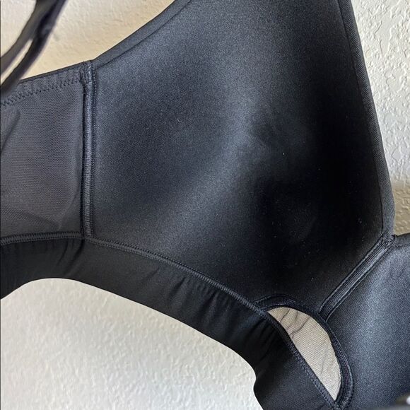 CACIQUE Comfort Bliss Lightly Lined Full Coverage Mesh Cutout Bra Black 40C - Picture 4 of 6